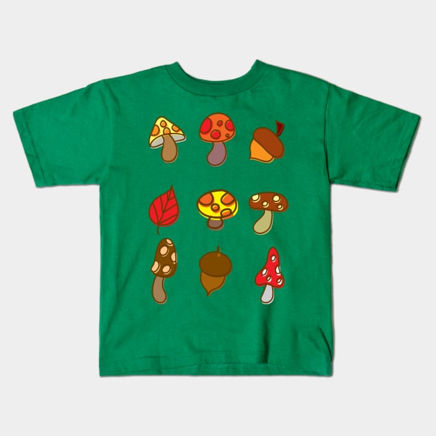 Cute Autumn Design Kids T-Shirt by saradaboru